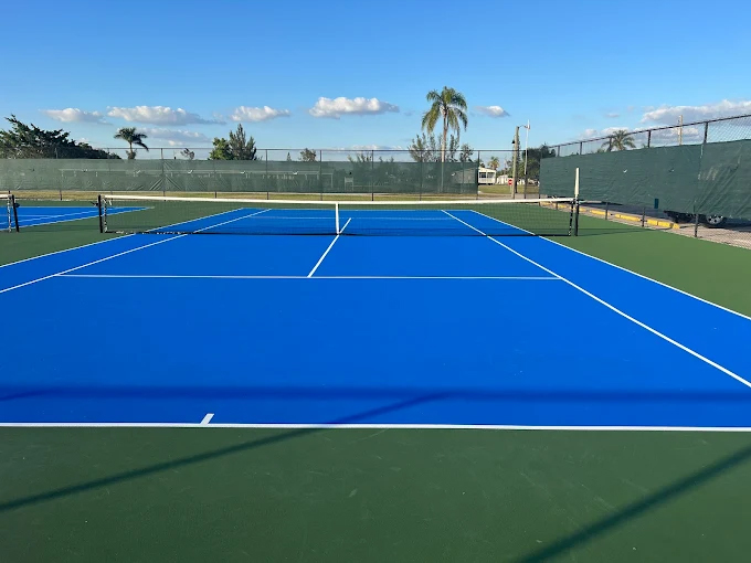 tennis court blue