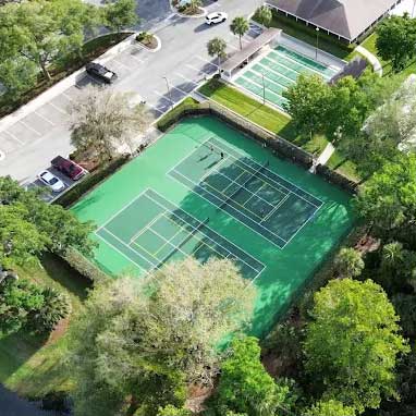 pickleball and tennis court