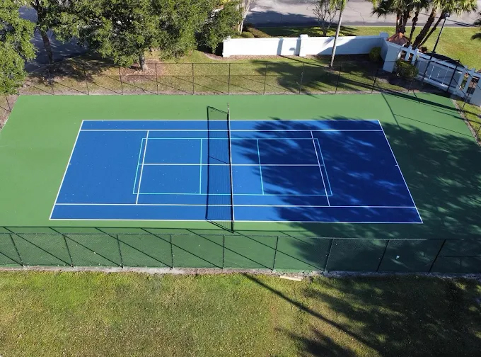 pickleball courts and tennis court