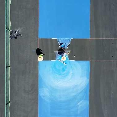 resurfacing tennis court