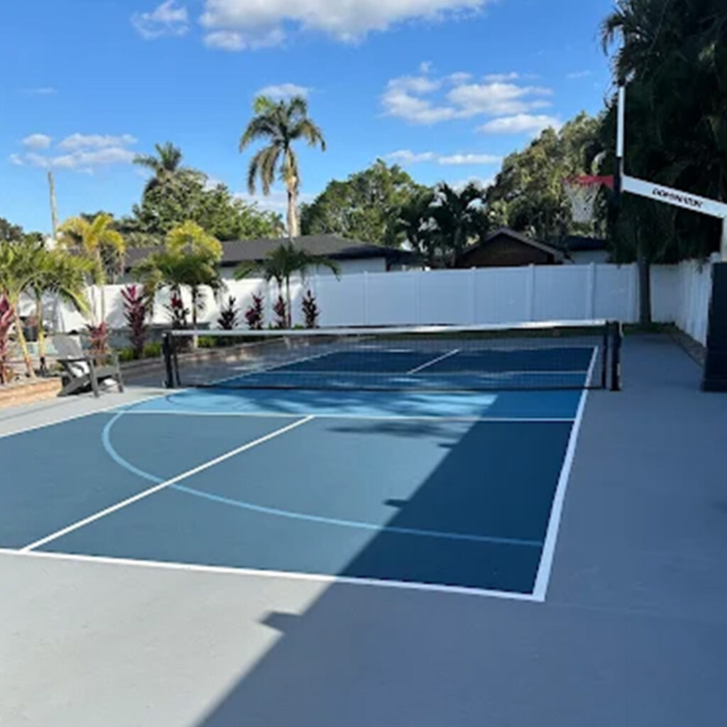 multi sport pickleball court and basketball