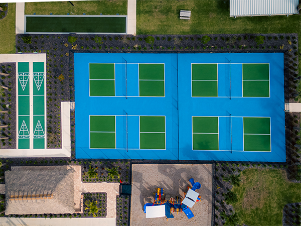 pickleball ariel view